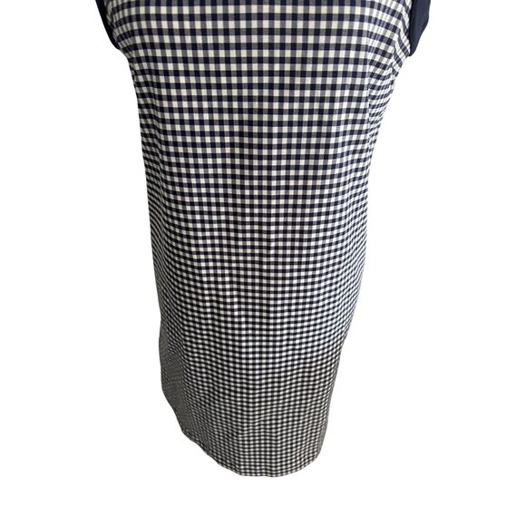 SARA CAMPBELL Blue White Gingham Plaid Shift Dress Size Small - Picture 3 of 8